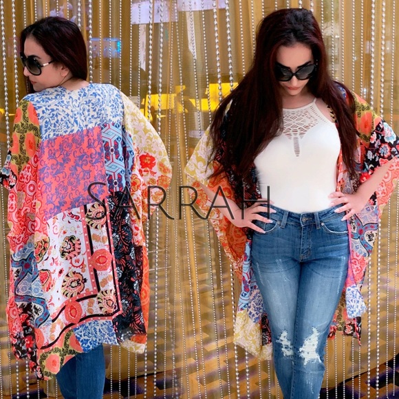 Last 1 ! New Boho Floral Kimono Cardigan - Picture 2 of 6